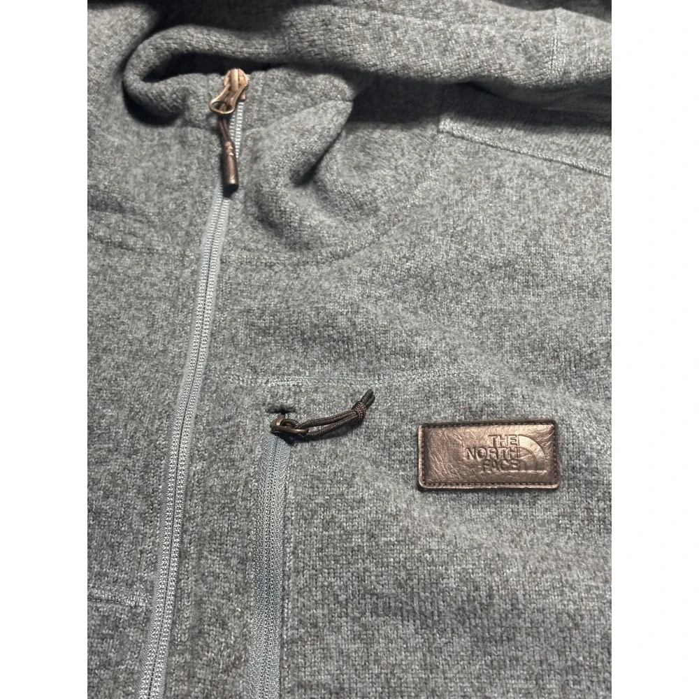 The North Face NWOT Mens‎ Fleece Jacket Full Zip Hooded Gray XXL